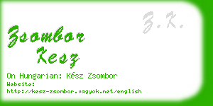 zsombor kesz business card
